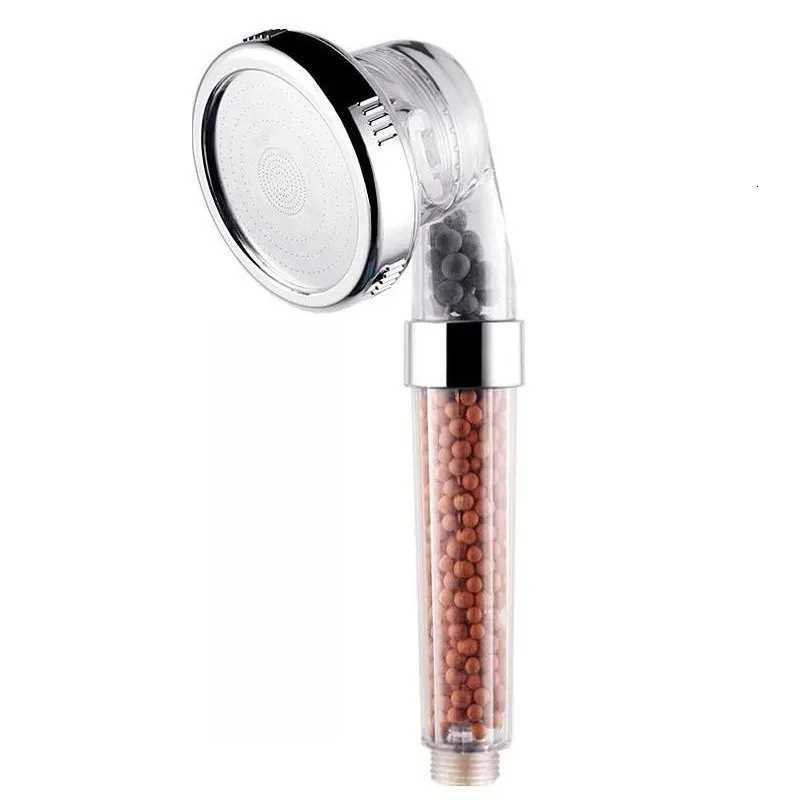 1pc for Bathroom with Filter Beads Filtered Shower Head New ABS High Pressure Water Saving Spray Handheld Clear ShowerheadsM251120