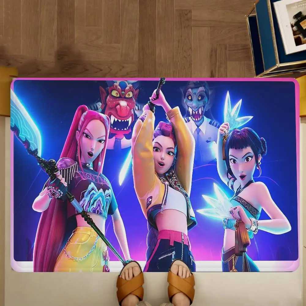 KPop D-Demon H-Hunters Room Mats Anti-slip Absorb Water Long Strip Cushion luxury Bedroon Mat Household CarpetsM251120