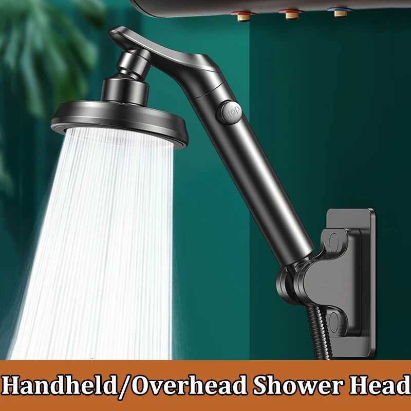 Adjustable Handheld Overhead Spray Dual-use Shower Head Rotatable Elbow Shower Head Set Booster Large Water OutputM251120
