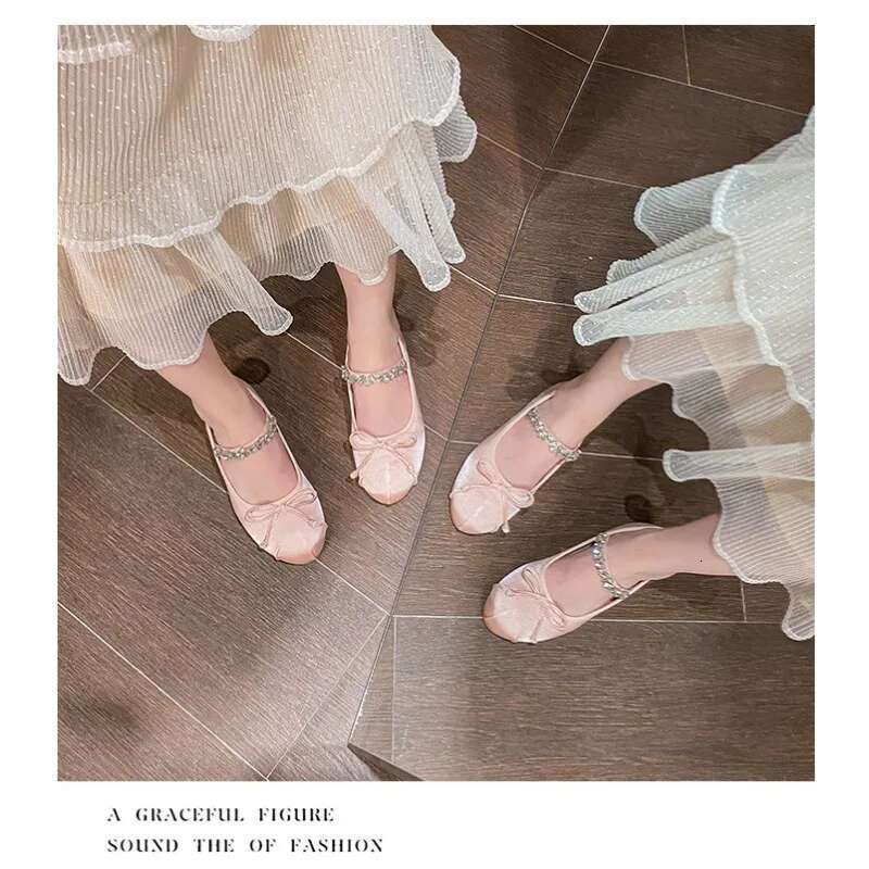 Rhies Mary Janes for Women Ballet Flats Shiny Elegant Designer Ladies Satin Slip on Loafers Shoes