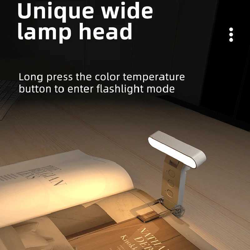 Clip On Reading Light USB Rechargeable LED Book Light Portable Night Light For Books Bedside Desk Gift For Readers Students Kids M251120