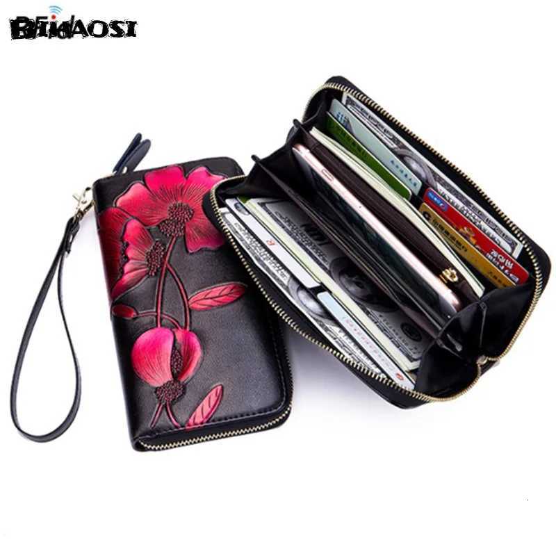 Womens long leather wallet Ladys purse Leather handbag Embossed Wallet shoulder bag fashion bag Cowhide Fashion WalletW251120