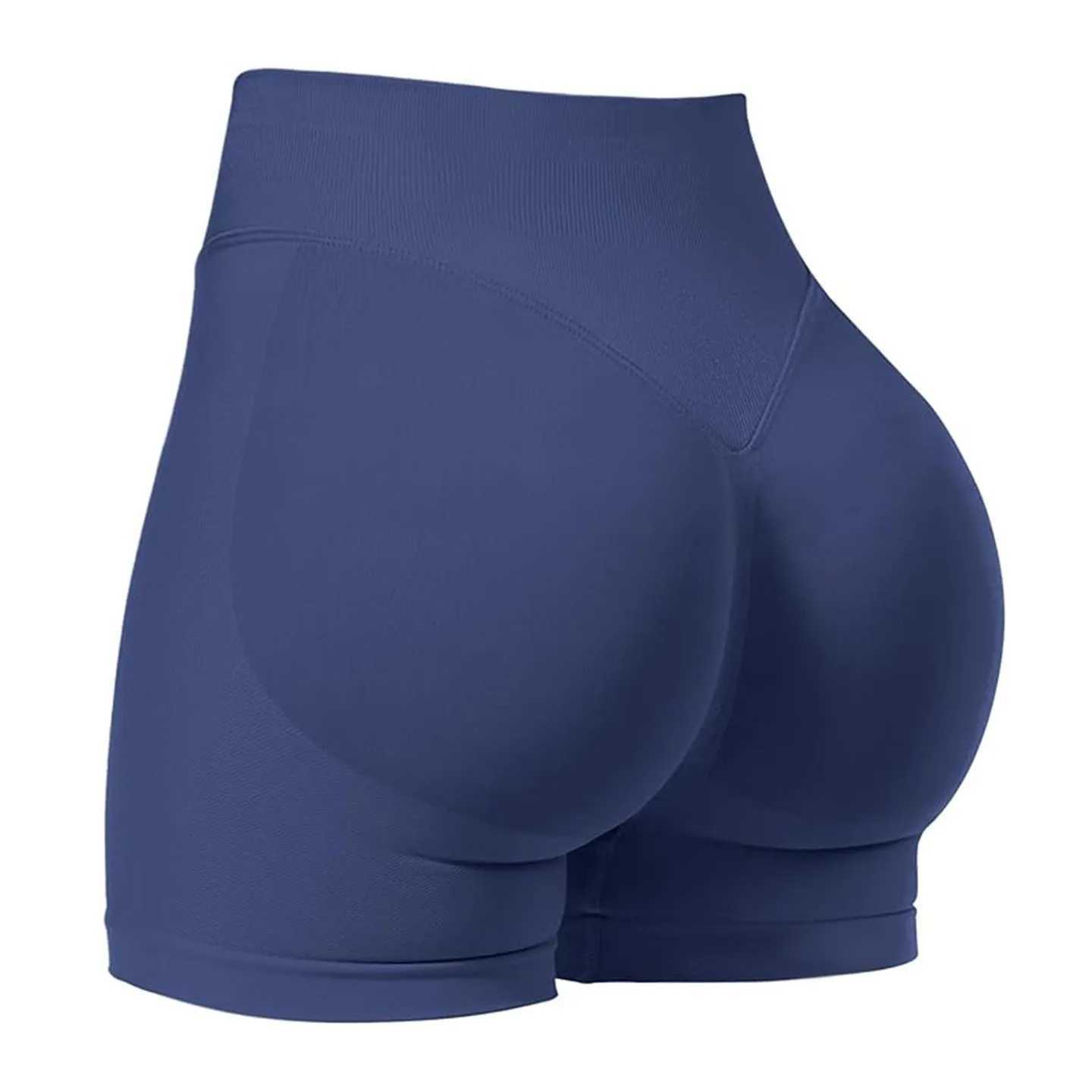 Impact seamless shorts 4.5 inch ribbed yoga shorts womens flexible pleated Bum gym shorts running short hip lifting exercise pantsXJ250417