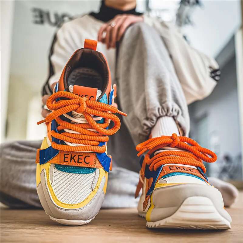 Original Colorful Designer Height Increasing Platform Men Hip Hop Streetwear Shoes Casual Man Sneakers