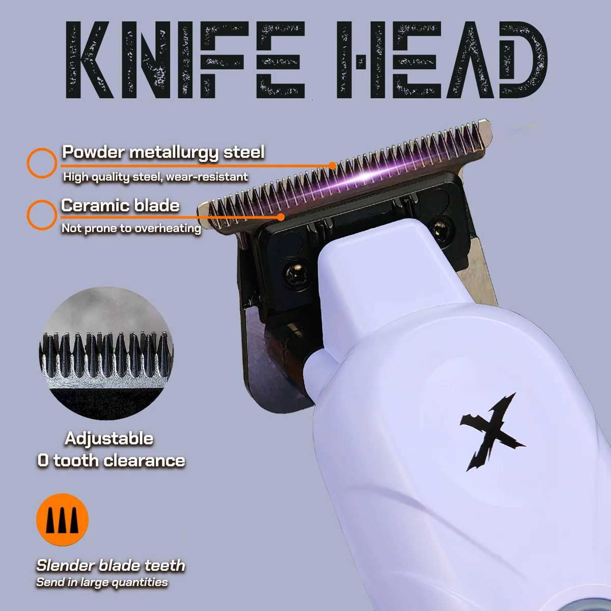 BRDCLIP BRD-109 New Purple 7700RPM Mens Electric Cordless Hair Trimmer Ceramic Blade Hair Salon Carving Bald Hair ClipperT251120