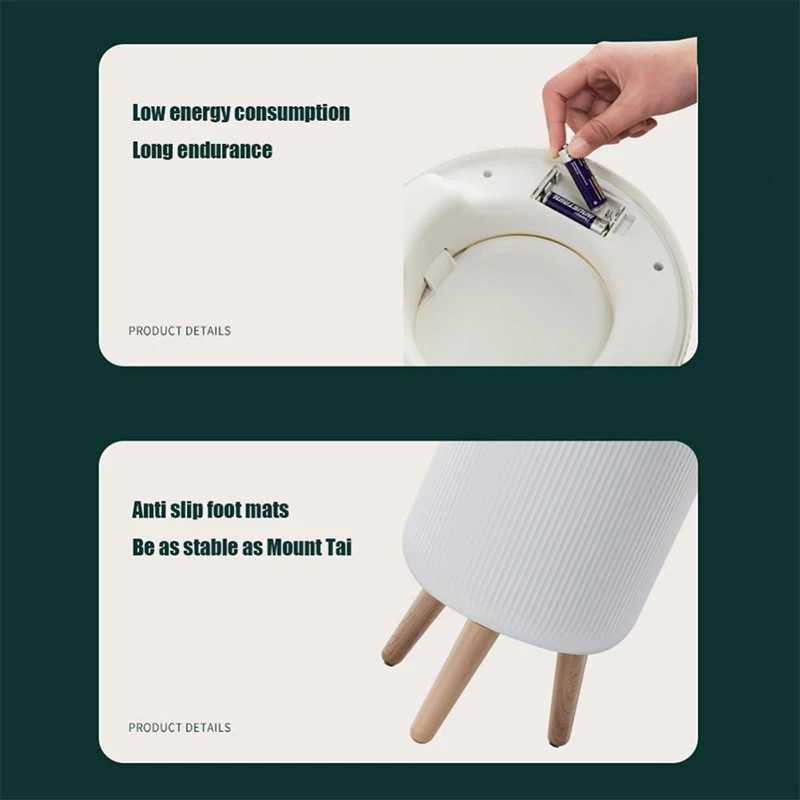 2025 New Automatic Sensor Recycle Bin Small Plastic Smart Trash Bin Motion Sensor Trash Can For Bedroom Bathroom Kitchen Office C251120