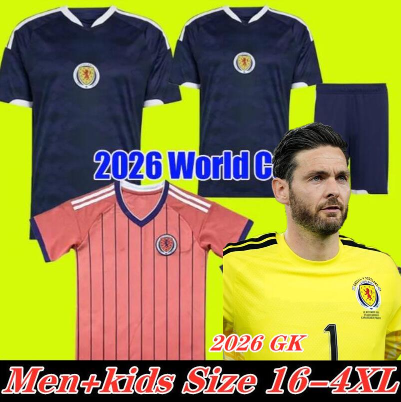 3XL 4XL 2026 World Cup Scotland Soccer Jerseys home TIERNEY ROBERTSON football shirt CHRISTIE McGREGOR McGINN McKENNA men kids kit sets