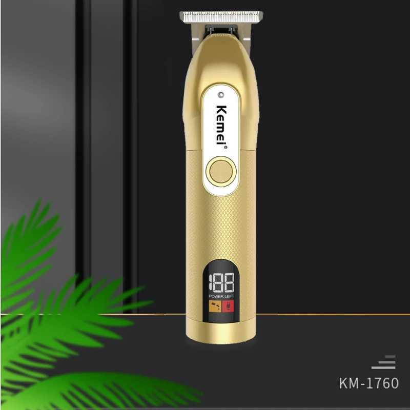 Kemei 1760 Cordless Professional Hair Clipper For Men Grooming Beard Hair Trimmer Electric Edge Hair Cut Machine RechargeableT251120