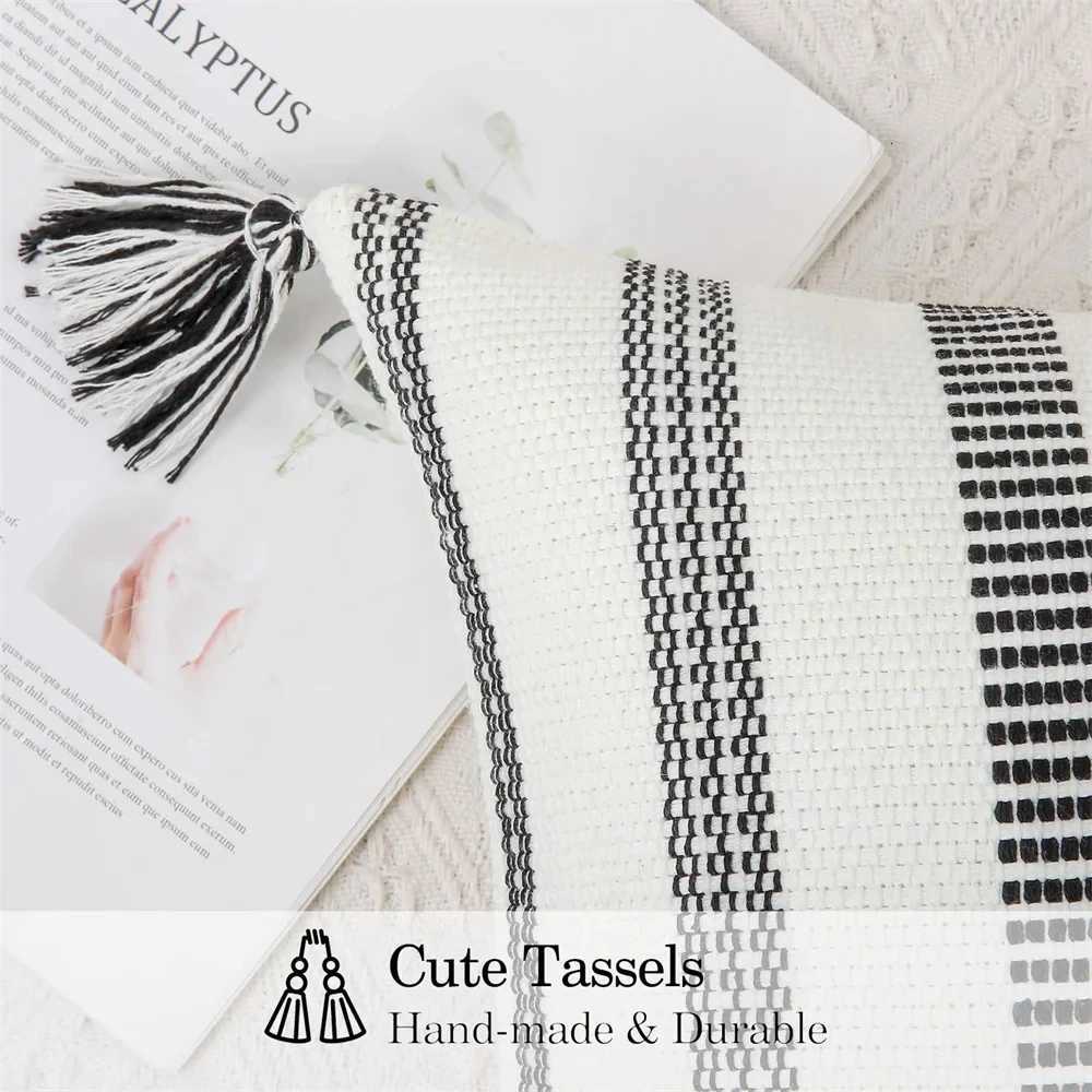 Pillow Case Kitinjoy Cotton Cover 45x45cm Striped Cushion Cover Decor case For Sofa Car Home Luxury Throw Case 50x50 C251120