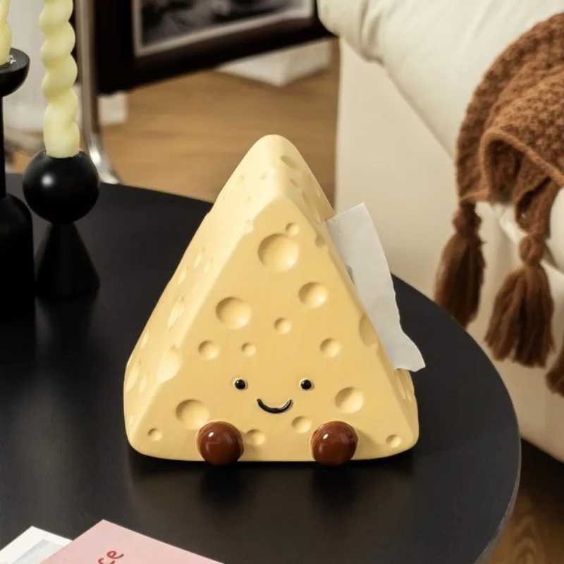 Cream Style Ceramic Tissue Box Cover Cute Tabletop Decor for Living Room Bedside Dressing Creative Toilet Paper Holder C251120