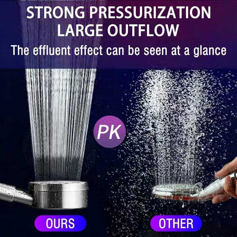 SUS 304 Stainless Steel Shower Head High-pressure Handheld Bathroom Wall Mounted Pressurized Water Saving Rainfall ShowerM251120