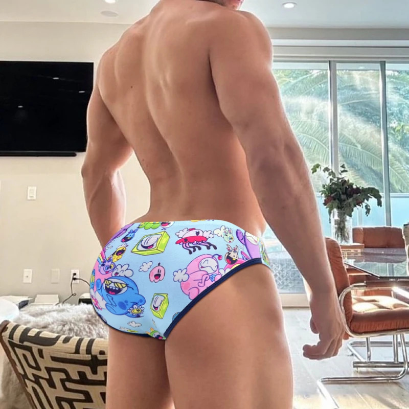 Mens underwear fabric sexy Modal color summer pattern bikini mens anime with high fork horn n hip lifting MP296 250417