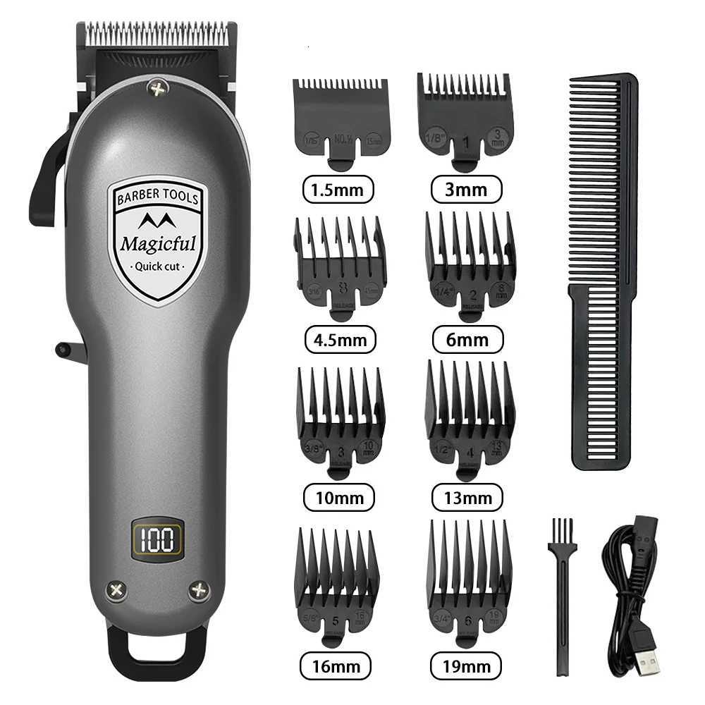 Magicful Hair Clipper Hair Trimmer For Men Rechargeable Li-ion Battery Shaving Adjustable Electric Professional Hair ClipperT251120