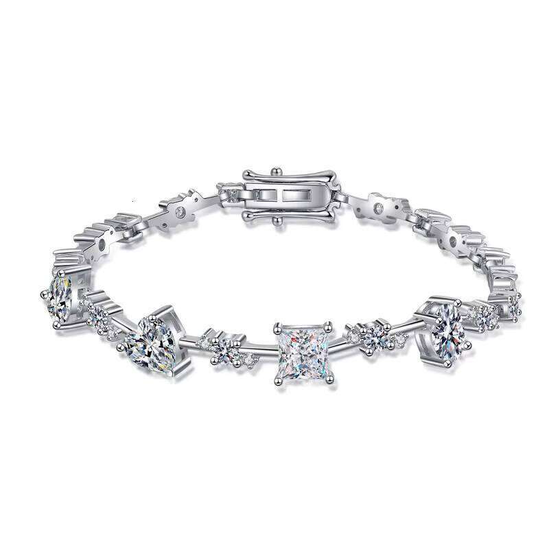 14K 1ct 2ct 3ct Princess Cut Tennis Bracelet Lab Grown