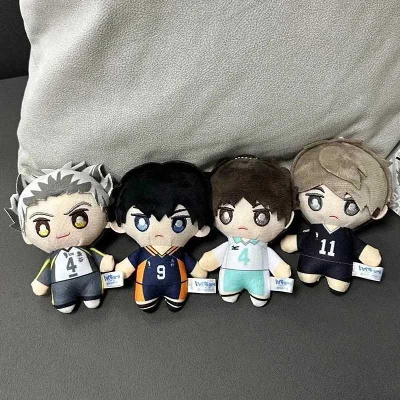 10cm Haikyuu Plush Toy Hinata Shoyo Keychain Tobio Kageyama Yu Nishinoya Bag Pendant Mini Volleyball Stuffed Doll Gifts G251120