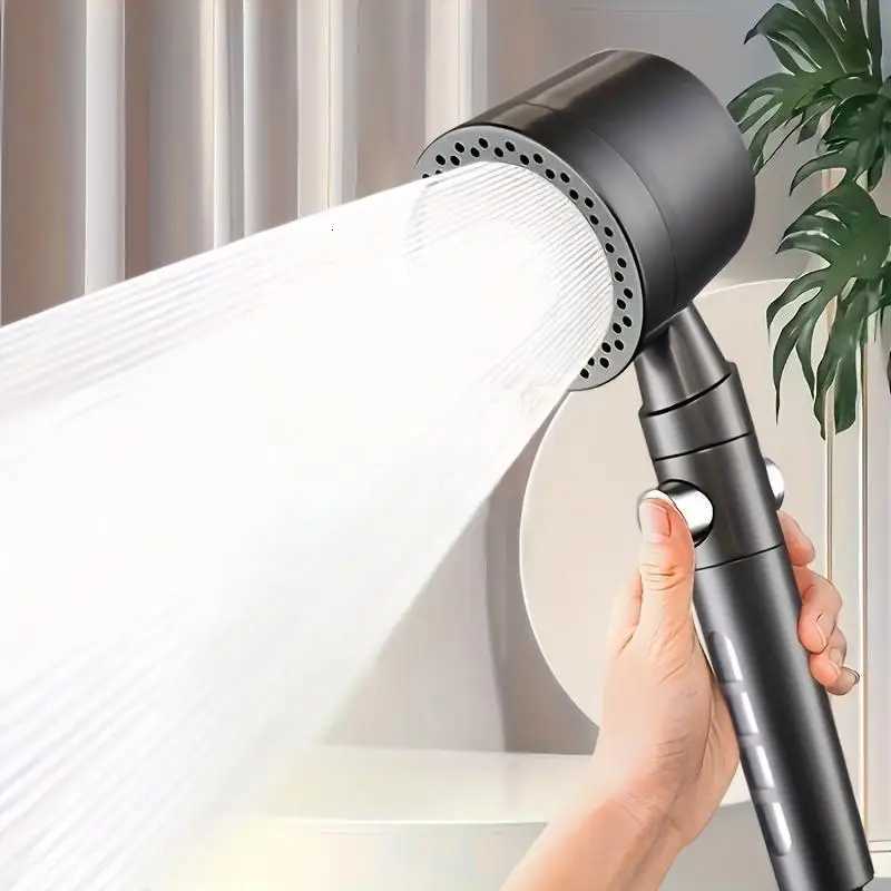 5 Modes Spray Water Saving Shower Head ABS Handheld Spa Showerheads Large Flow Portable Bathroom Filter Shower Faucet Nozzle SetM251120