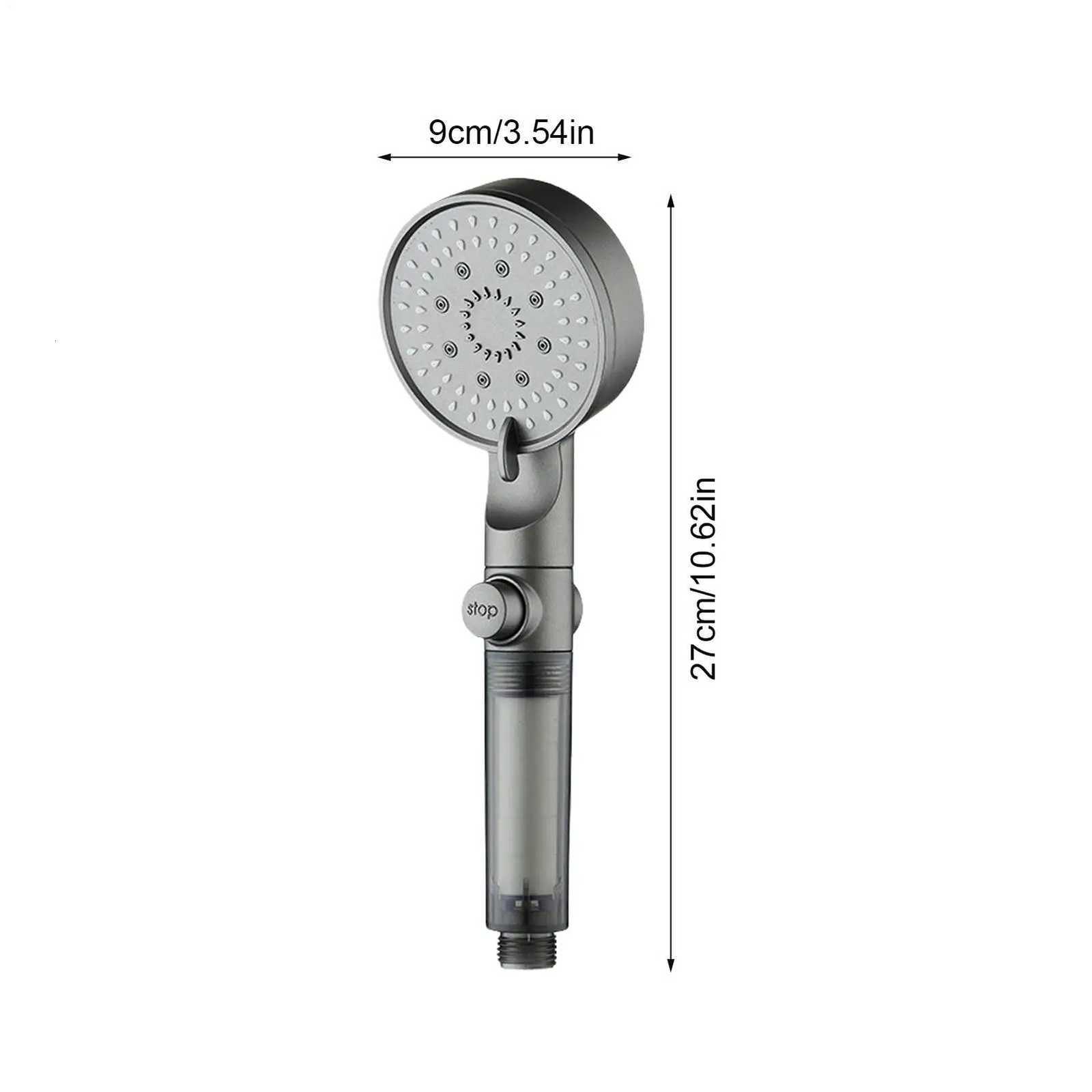 Handheld Shower Head Filter High Pressure Shower Head Handheld Turbo Fan Shower With 5Pcs Filter Cotton Shower Head KitM251120