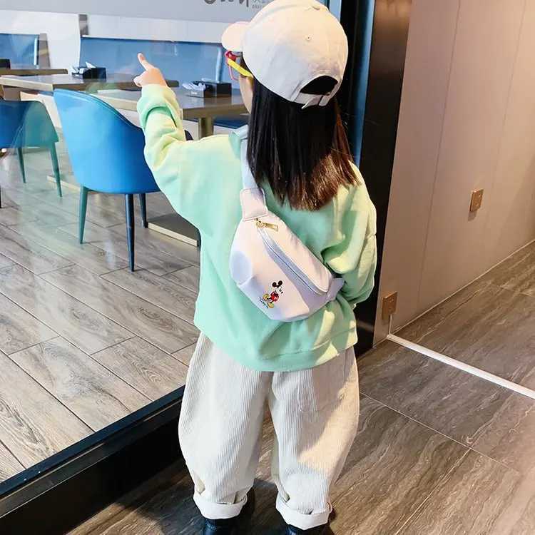 Disney cartoon Mickey Mouse waist bag childrens doll handbag new womens bag fashionable shoulder messenger bagXJ250420