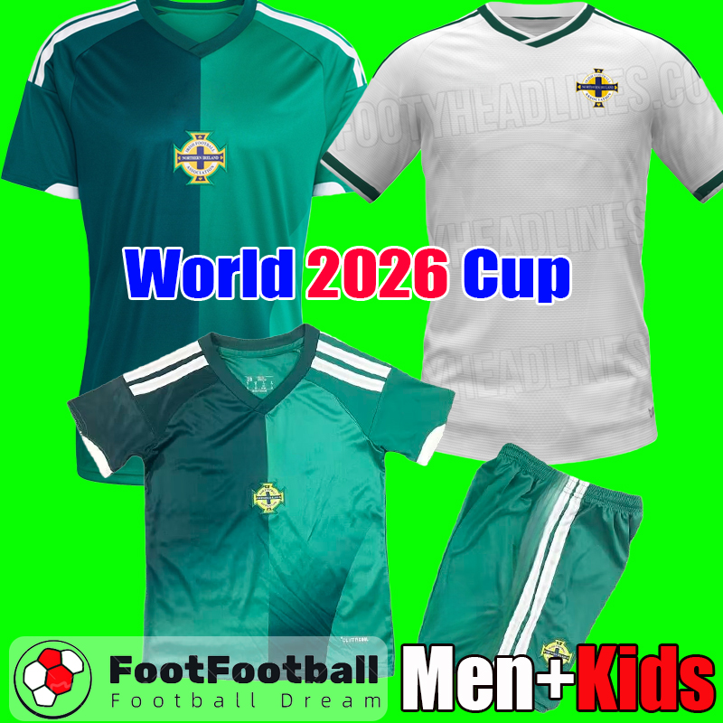 S-4XL 2026 Northern Ireland Soccer Jerseys 2025 2026 Football Shirt Camisetas de Futbol men Kids Kit uniforms set tops