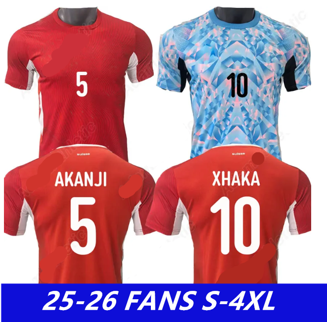 Suisse jerseys 2026 world cup AKANJI Swiss football shirts 26 27 EMBOLO DAN NDOYE soccer jersey kids kit player version