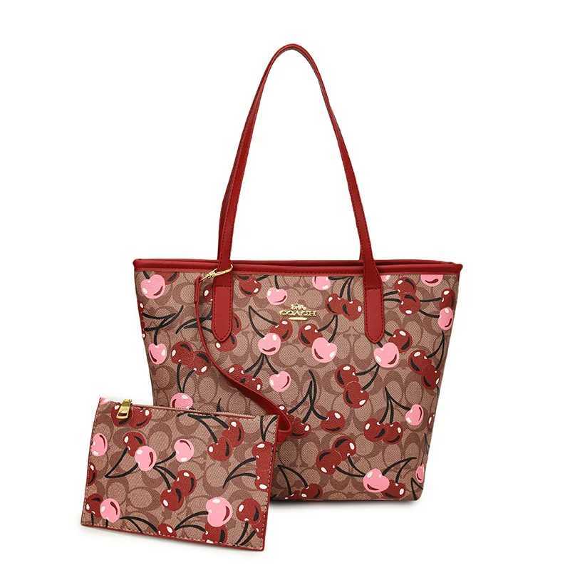 Designer handbag 2025 Cherry Monogram Vintage Crossbody Shoulder Purse for Women Spacious Canvas Shopper Bag Y251120