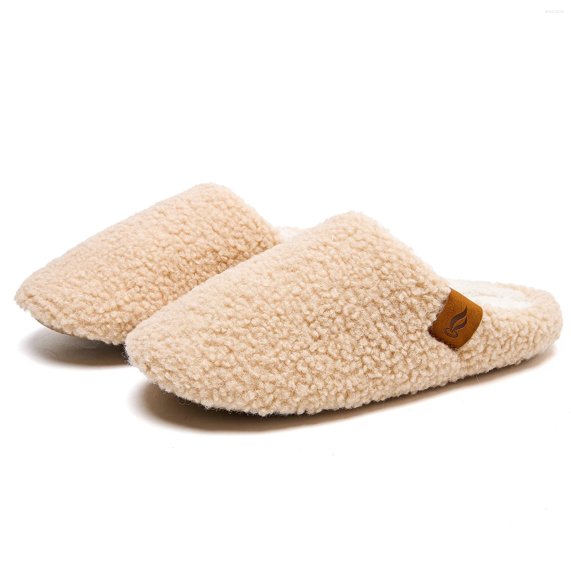 Slippers Women's Autumn And Winter Are Simple Fashionable Solid Color Indoor Soft-Soled Non-Slip Warm Plush