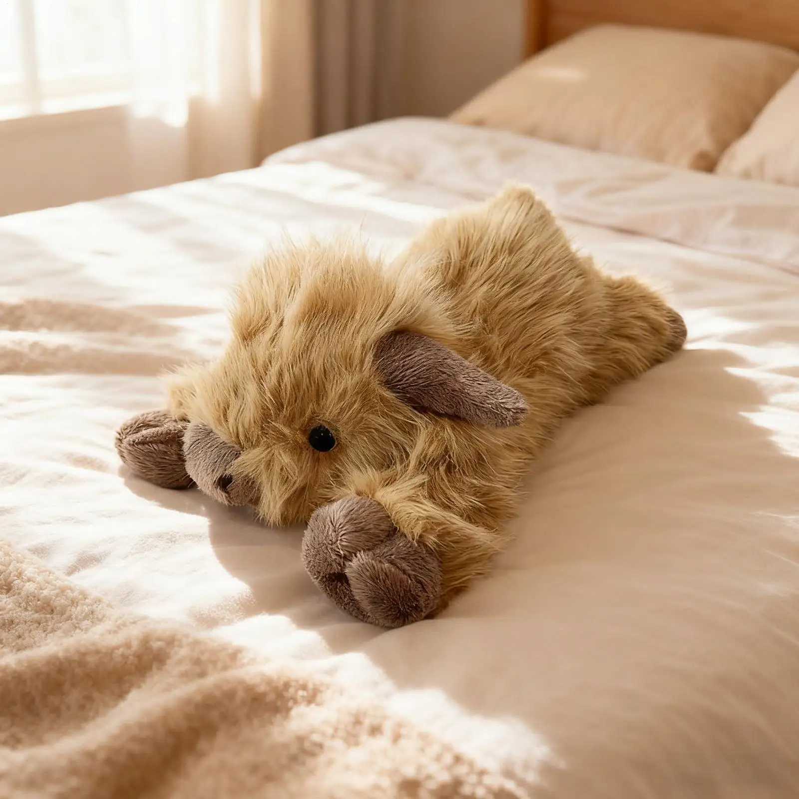 35/45cm Highland Cow Plush Toy Able Stuffed Animal with Long Fluffy Hair Soft Cuddly Gift for Kids Children GiftsXJ251120