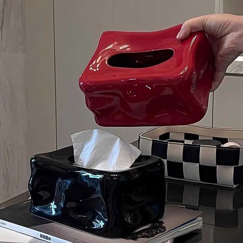 Ins Luxury Creative Ceramic Tissue Box Holder for Living Room Home Desktop Decor C251120