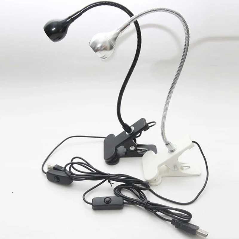 LED Reading Lights 360Flexible Gooseneck Dimmable Table Lamp Clip On Indoor Bedroom Eye Protection Desk Light Book Clamp Lamp M251120