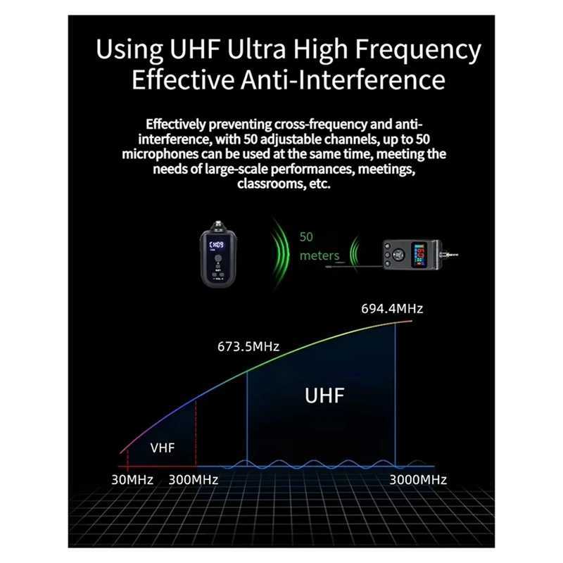 Y45A-M50 UHF Dual DSP Wireless Dynamic Karaoke Microphone System Anti-Howling Rechargeable Receiver Plug Play Microphone Set S251120