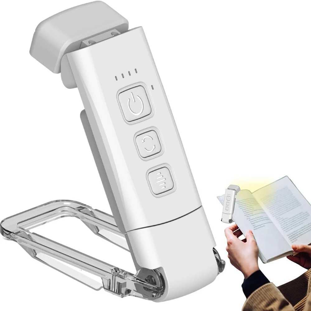 Book Light Reading Light for Bed Reading Rechargeable Portable Clip on LED Reading Light Dimmable Mini USB Powered Desk Lamp M251120