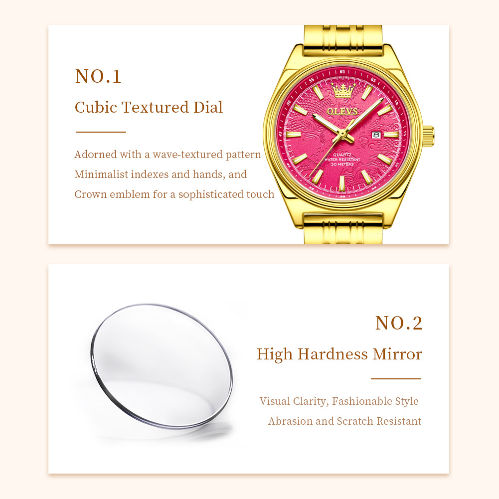 OLEVS Designer Ladies' Elegant And Fashionable Calendar Outdoor Casual Sexy Waterproof Quartz Women's Watch Luxury Watch Free Delivery Whole