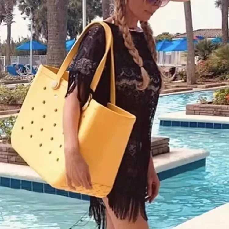 Beach Eva Bogg bag waterproof travel handbag womens washable handbag sports beach market swimming pool handbag w250420
