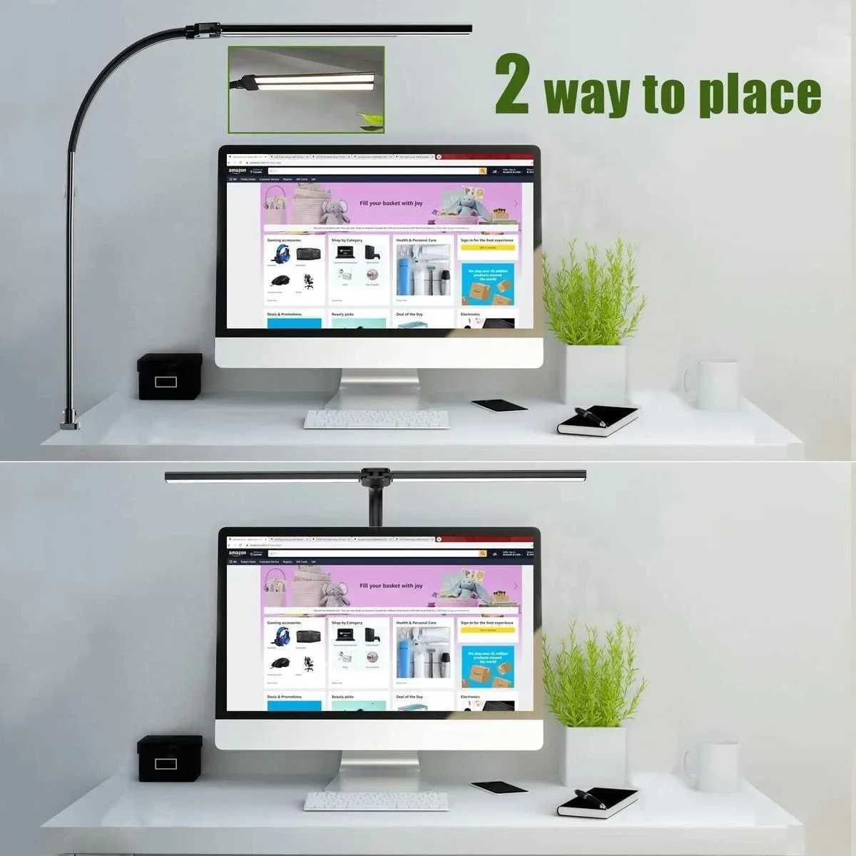 Double Single Head Led Clip Desk Lamp Dimmable Computer Table Lamps Monitor Light Architect Table Lamp for Office Reading Lights M251120