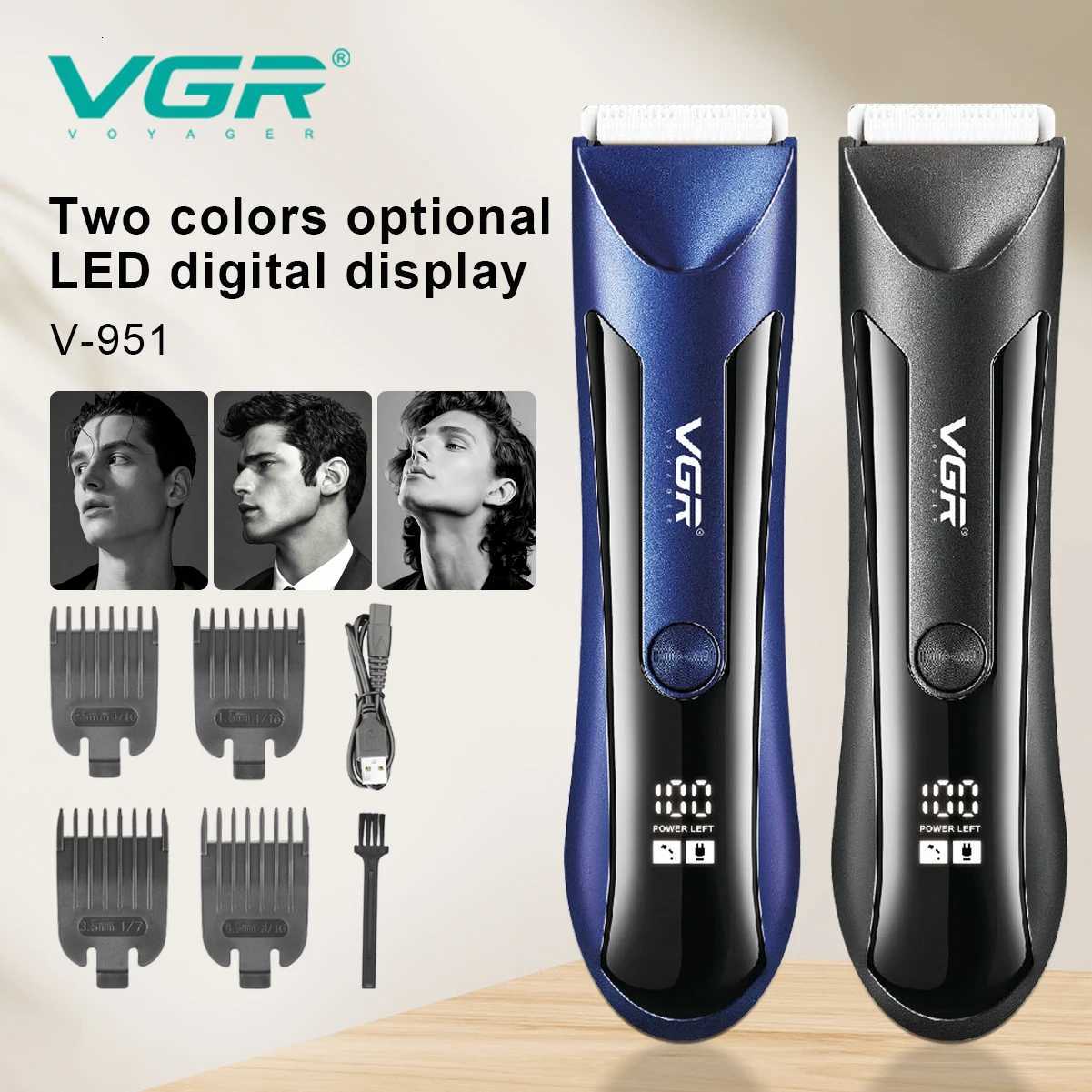 VGR 951 Body Hair Trimmer Groin Rechargeable Ball Shaver/Trimmer Men Electric Pubic Beard Hair Clipper For Men GroomerT251120