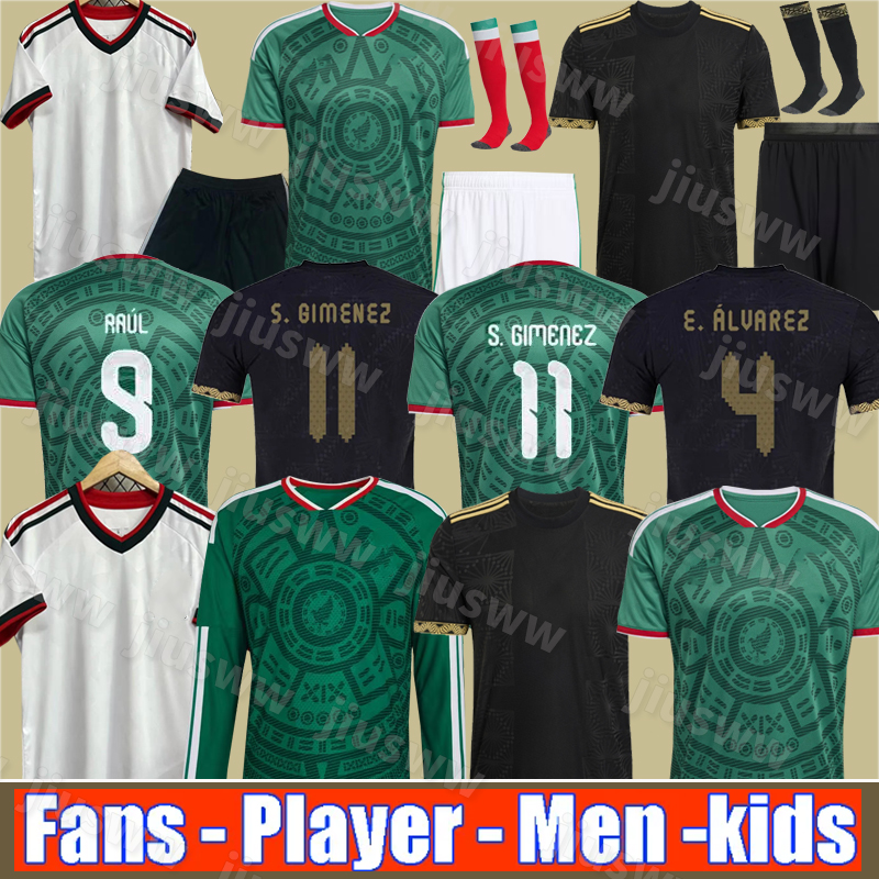 Green Mexicos jersey 2026 World Cup Home away Kit soccer jerseys A. VEGA C. HUERTA L. ROMO RAUL football shirts men kids kit set Third goalkeeper training uniform women