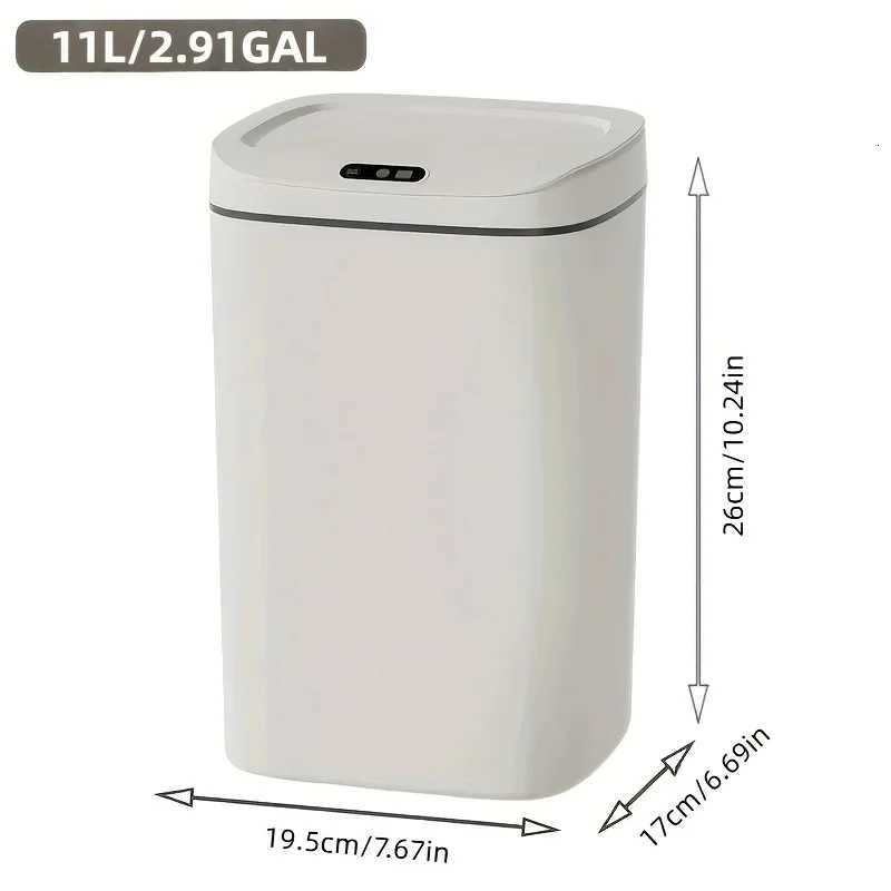 369Gal Smart Trash Can w/Motion Sensor Battery-Powered Anti-Fingerprint Quiet Cover - for Kitchen Office Bathroom C251120