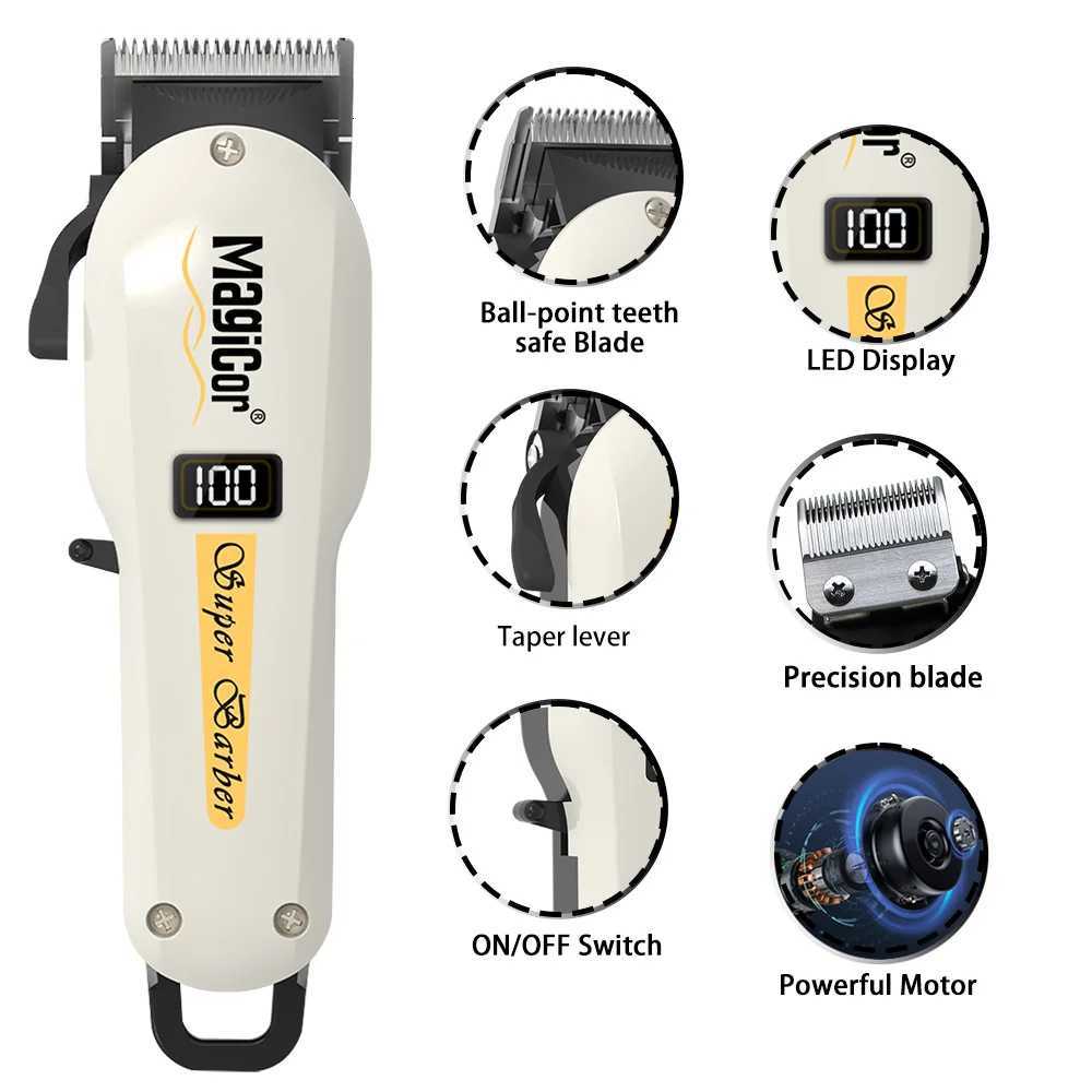 MAGICOR Electric Shaver Barber Cordless Hair Cutting Machine USB Charging Hair Trimmer Portable Hair Clipper Suitable For MenT251120