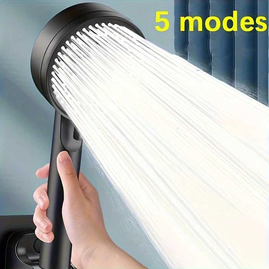 1PC 5-Mode High-Pressure Shower Head 5 Adjustable Speeds Spray Patterns Wall-Mounted Bathroom ABS Durable Adjustable FlowM251120