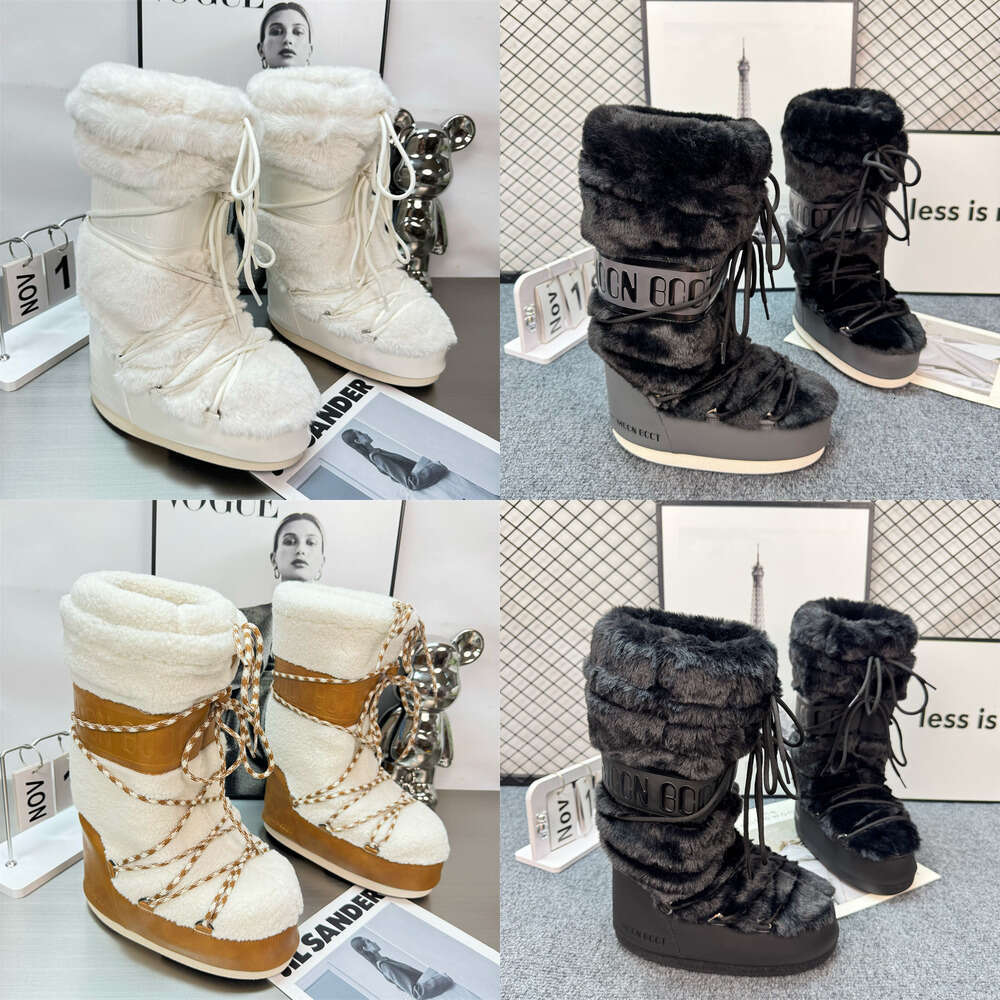 Budget-Friendly Snow Boots, High-Quality Performance Affordable Price Moon With Internal Height Increase, Non-Slip, Warm Skiing Waterproof Classic Sno