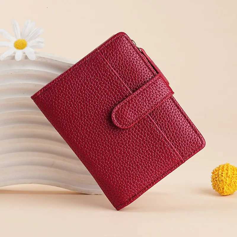 Fashion Womens Purses PU Leather Short Billfold Card Holder Wallets Handbags for Women Bags with Zip Coin Pocket Lychee PatternW251120