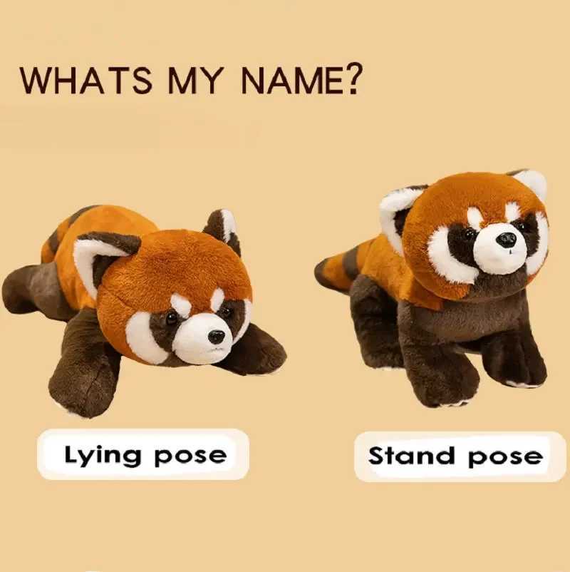 Lifelike Red Panda Stuffed Animals Raccoon Plush Toy Cute Panda Plushie Toy Gift For Kids Girlfriend Birthday Boy Christmas Gift G251120