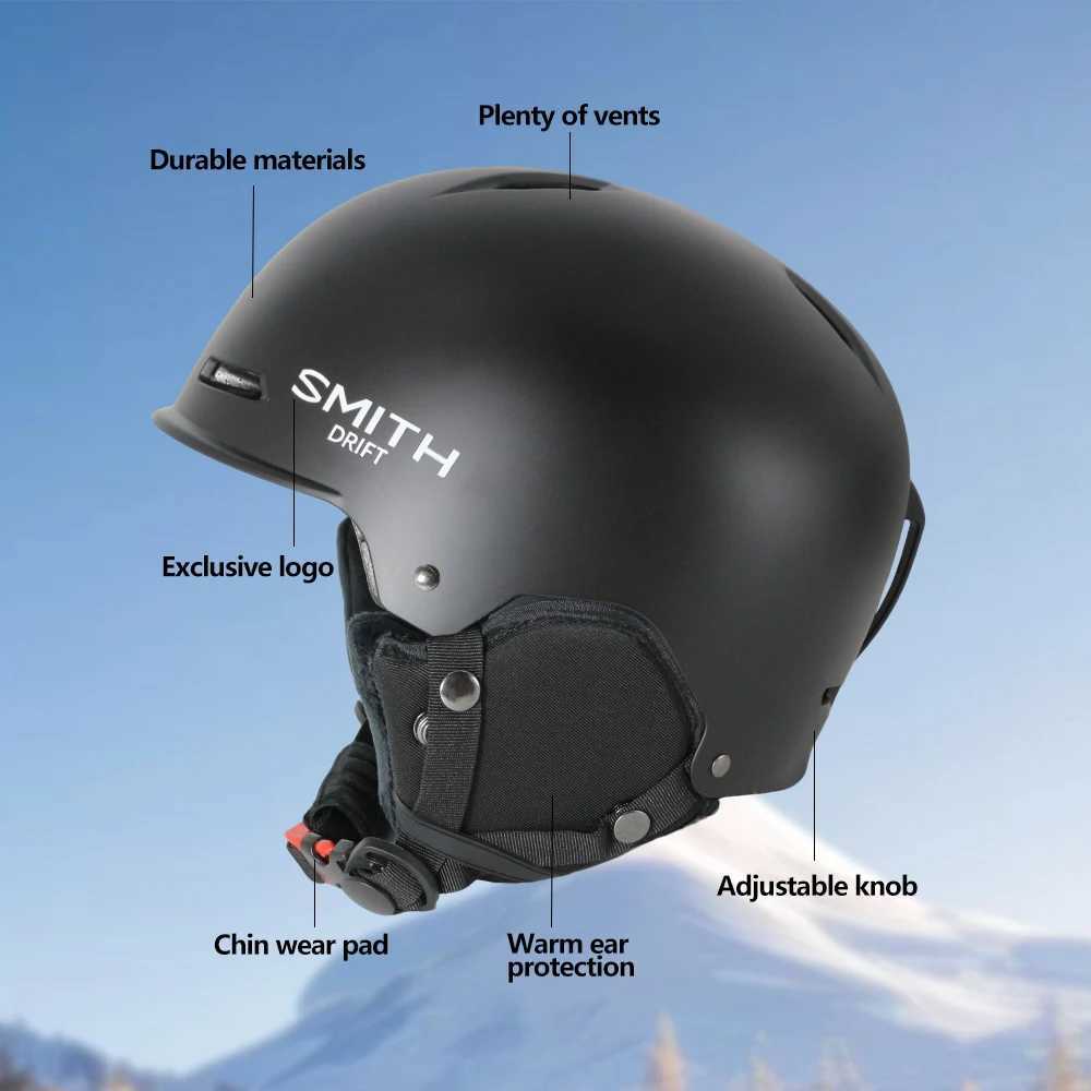 SMITH DRIFT Ski Helmet Lightweight Shockproof Winter Snowboard Snowmobile Skating Men Women Teenager Kids Adult Outdoor Sports L251120