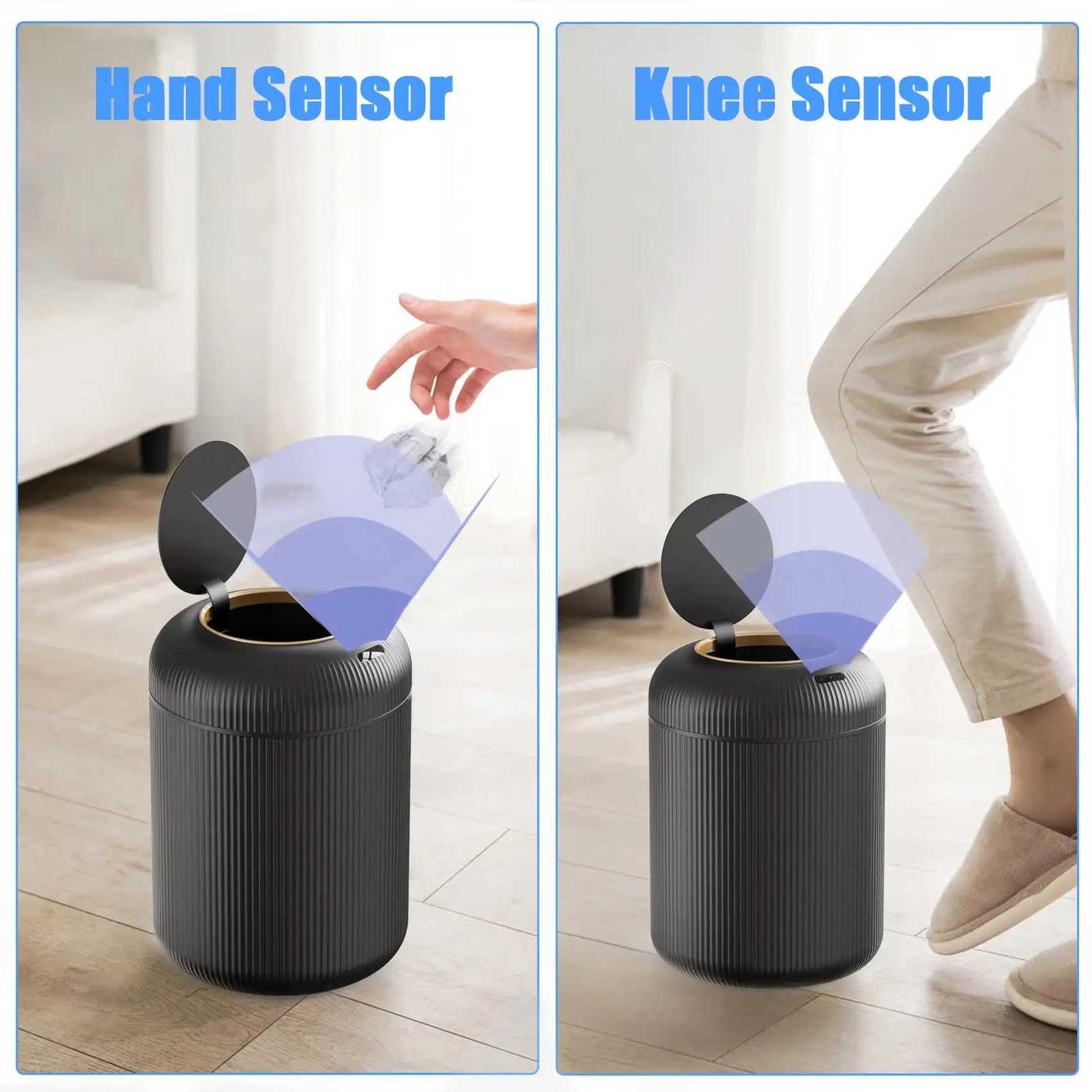 2025 New Smart Dustbin with Lid Automatic Sensor Kitchen Trash Bin Electric Garbage Bin for Kitchen/Bedroom/Living Room/Office C251120