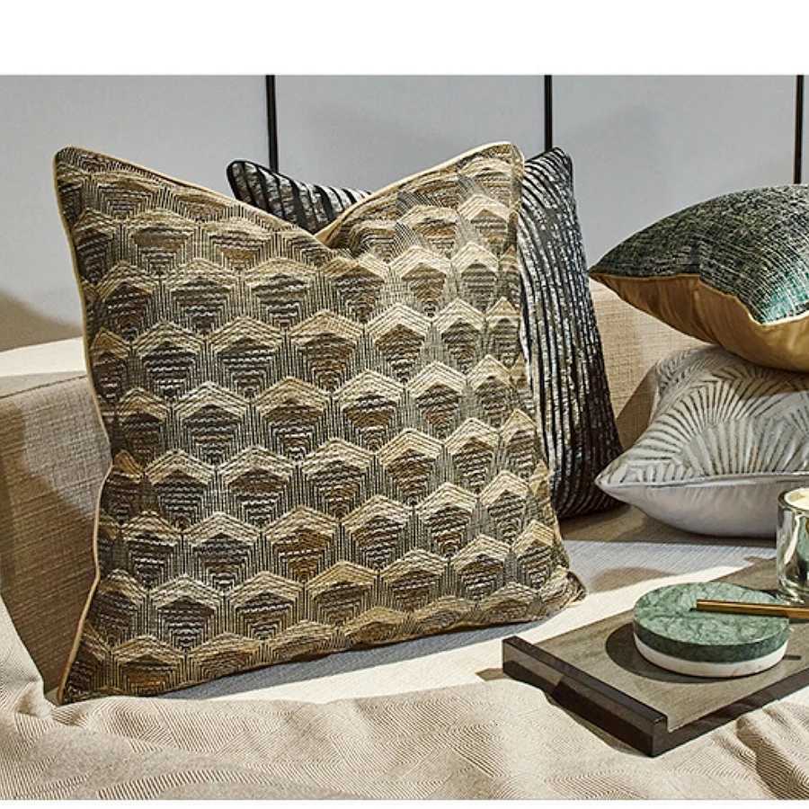 Pillow Case 1pc luxury black gold cushion cover high-end decorative throw cover for sofa livingroom decor case C251120