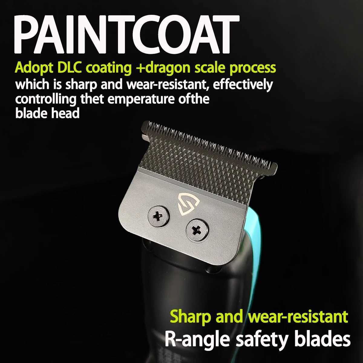 BRDCLIP X5 7200RPM Professional Hair Trimmer DLC Squama Blade Hair Finish Machine Detail Clipper for Man BarbershopT251120