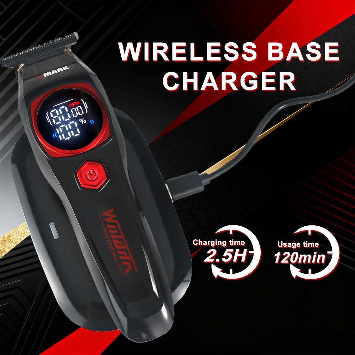 Hair Clippers Men Professional Kit Brushless Motor DLC Blade Wireless Base Charger 10000RPM Mens Haircut Machine Barber ShopT251120