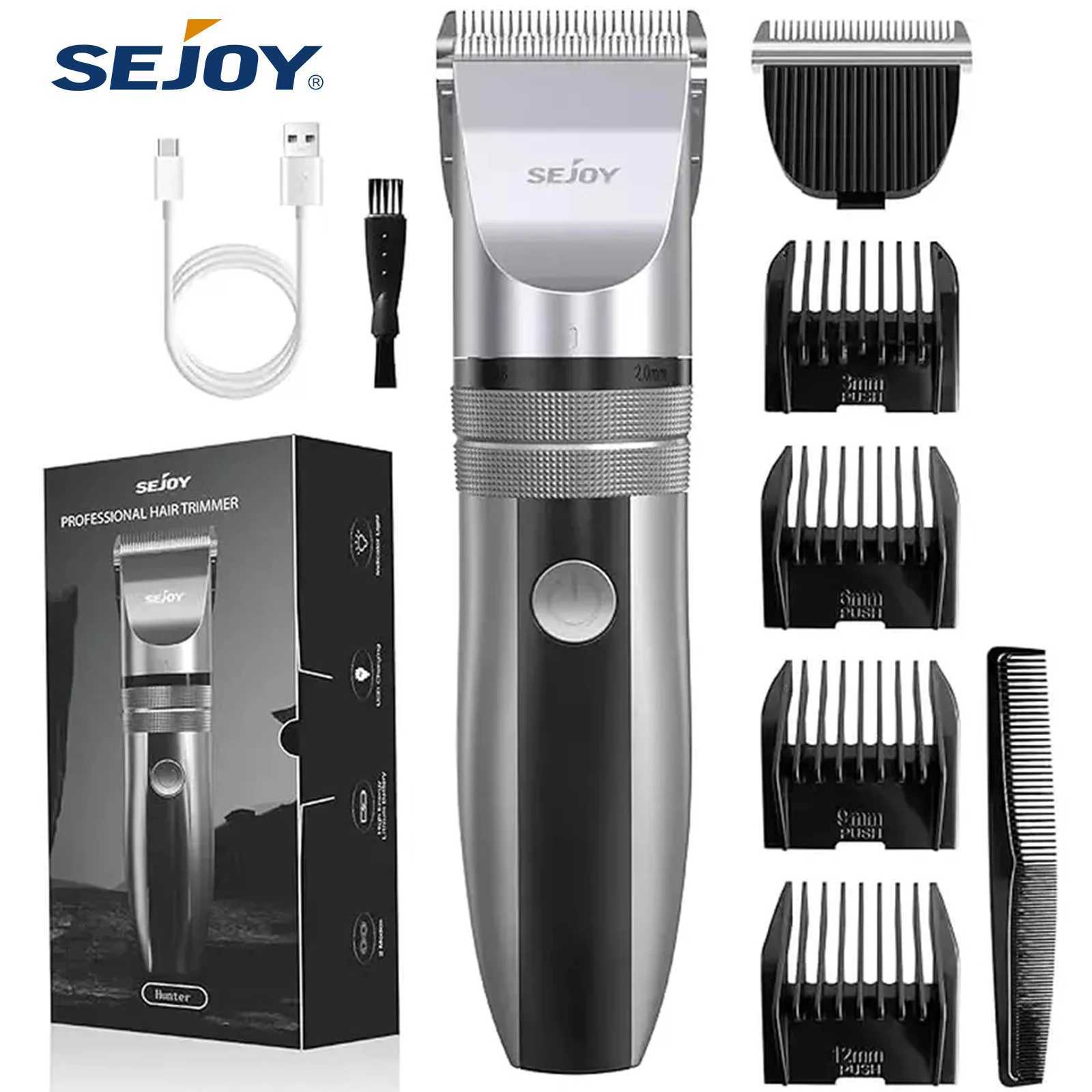 Sejoy Professional Hair Clippers for Men Rechargeable Beard Trimmer Cordless Barber Clippers for Hair Cutting GroomingT251120
