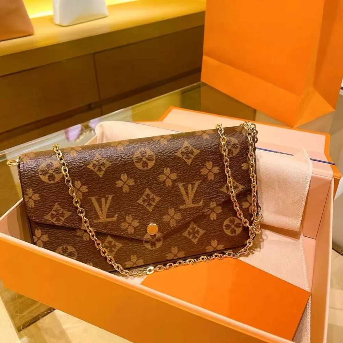 Designer bag Luxury Bag Underarm Mahjong Bag Women Crossbody Shoulder Bags Chain Letters Old Flower Handbags Lady Bag Designer wallet purse