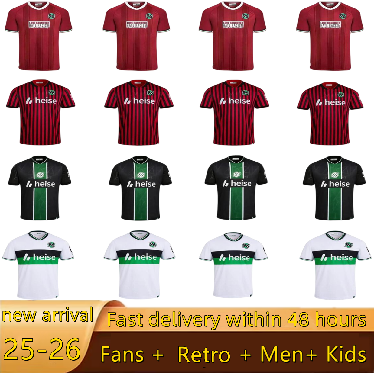 2025 2026 Hannover Special Edition 96 Soccer Jerseys ROCHELT KALLMAN NGANKAM HALSTENBERG STERNER 25 26 NIELSEN OUDENNE Uniforms KNIGHT R.MATONDO LEE Football Shirt